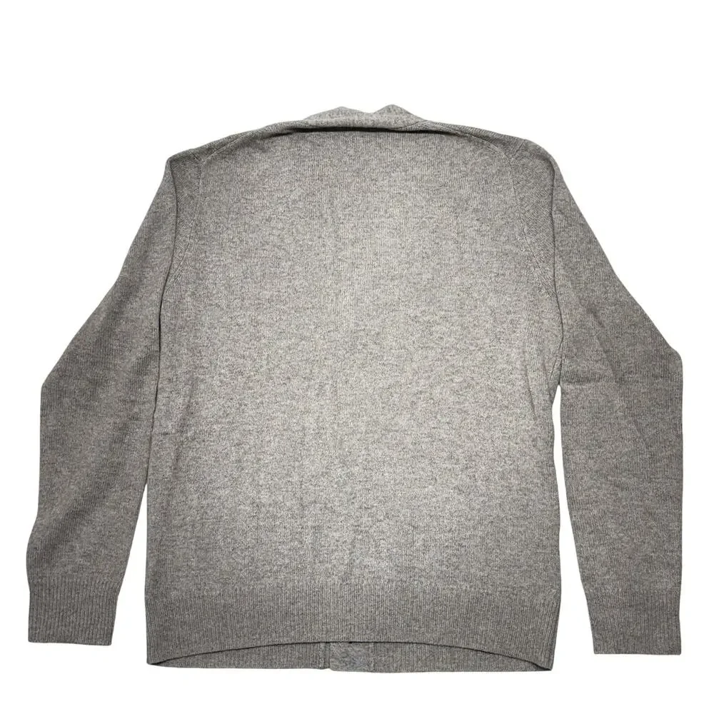 J. Crew Cardigan Large Mens Gray Merino Wool Blend Slim Softspun Sweater E0511